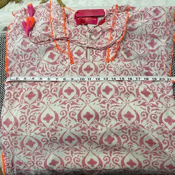 PLACE DU SOLEIL, PINK FRILLY DRESS SZ-M NWT! - Picture 6 of 9